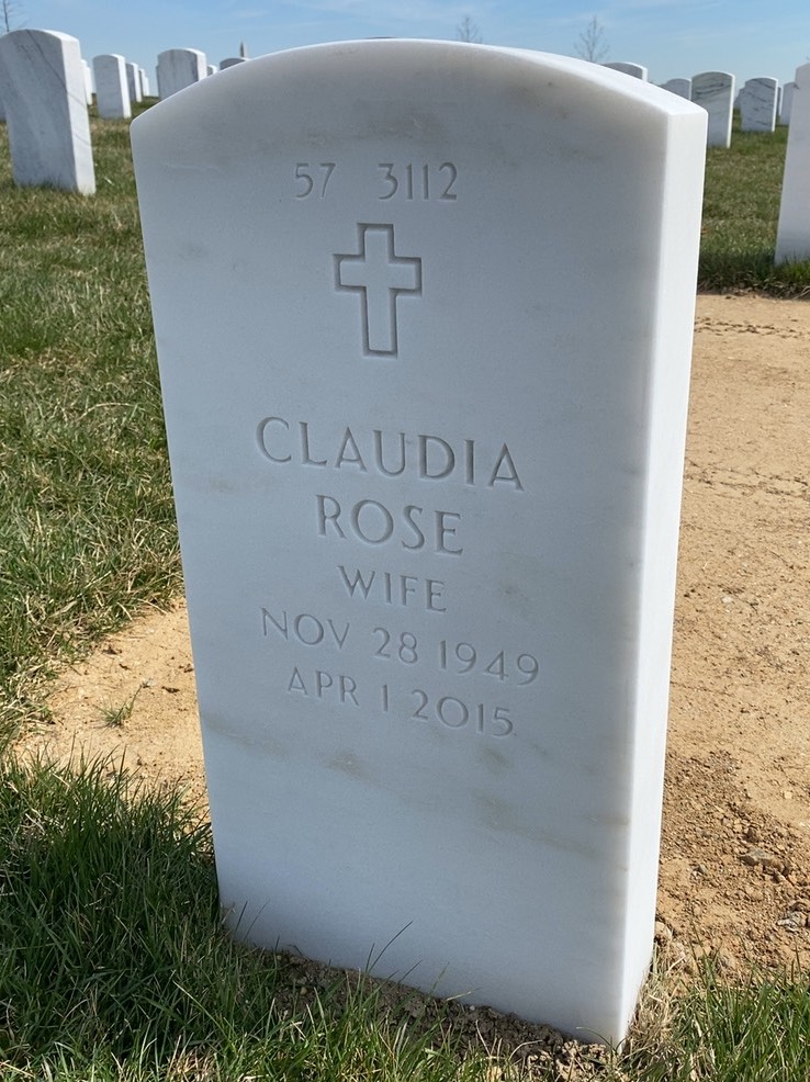 Back of headstone — Donald Aaker