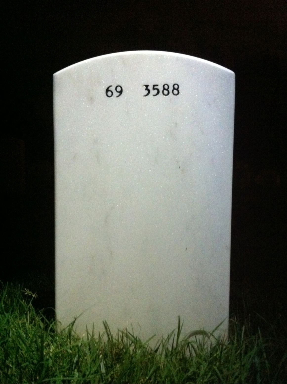 Back of headstone — Arthur Gross
