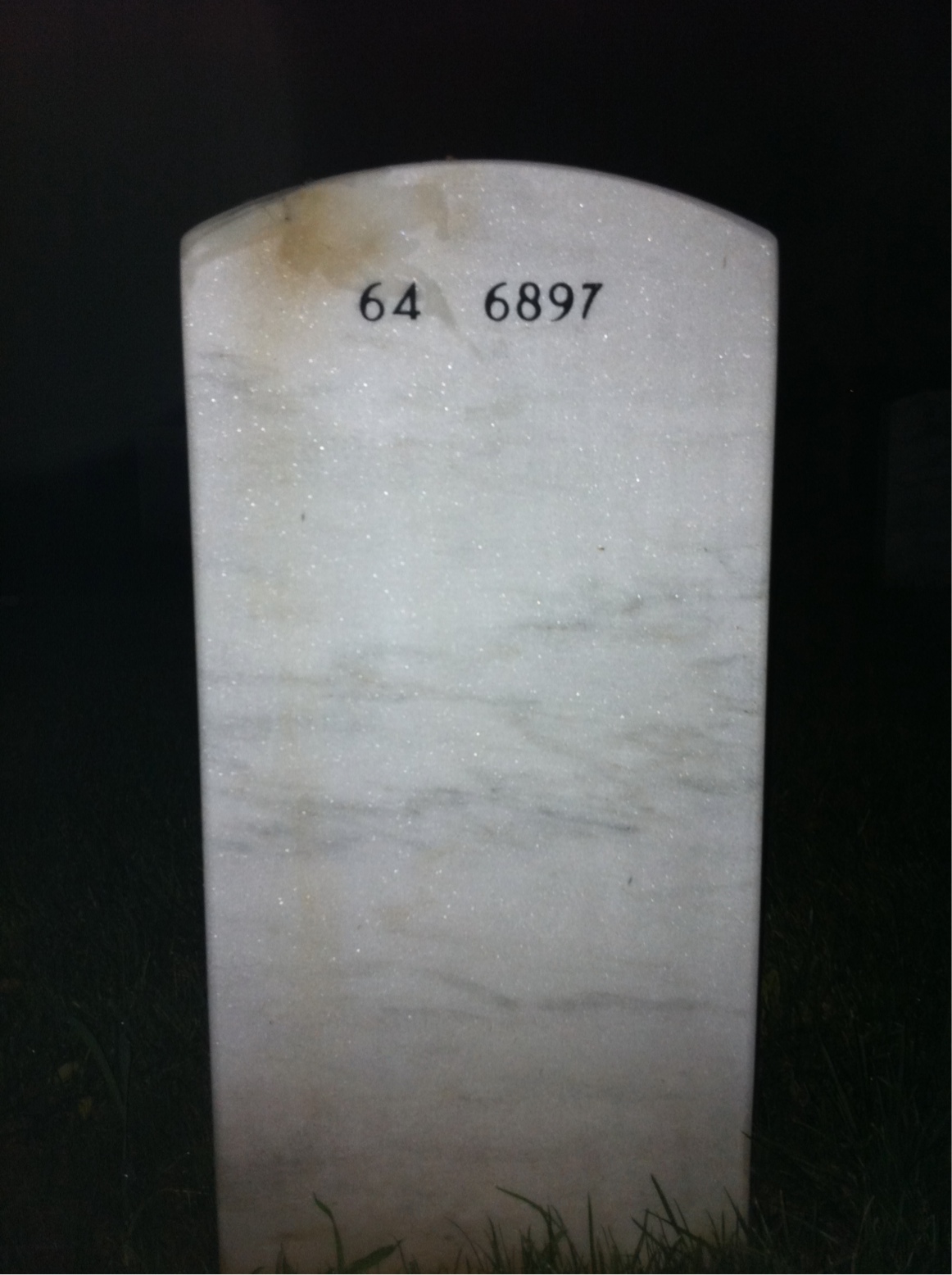 Back of headstone — Paul Nix