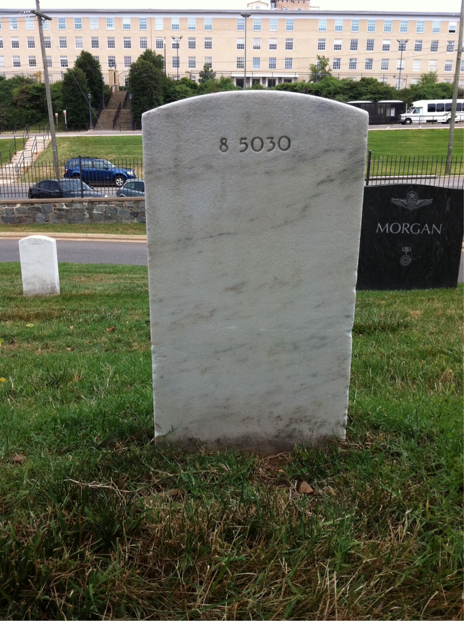 Back of headstone — Linton Arnold