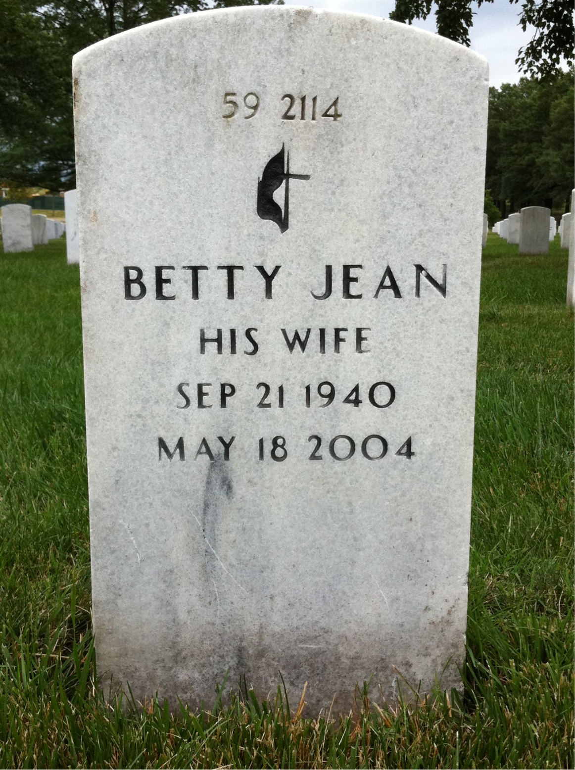 Back of headstone — Floyd Anderson