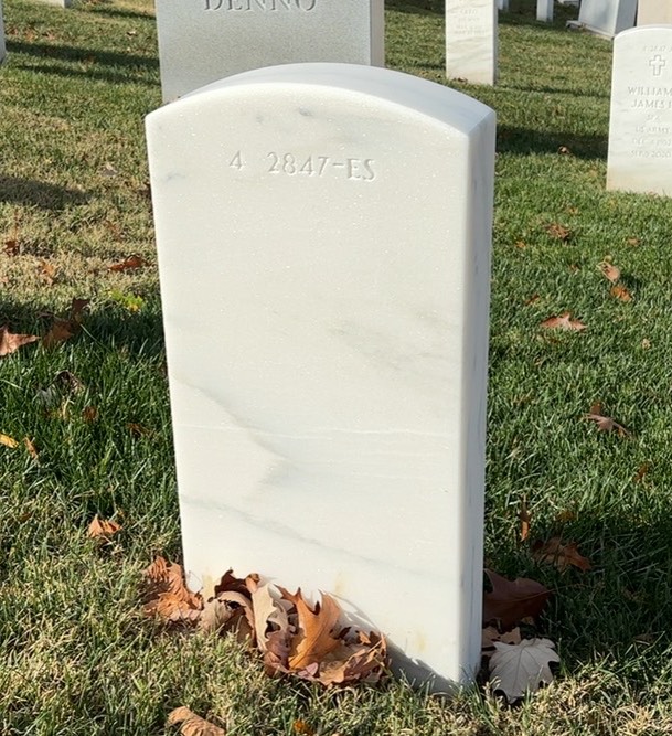 Back of headstone — Robert Biddle
