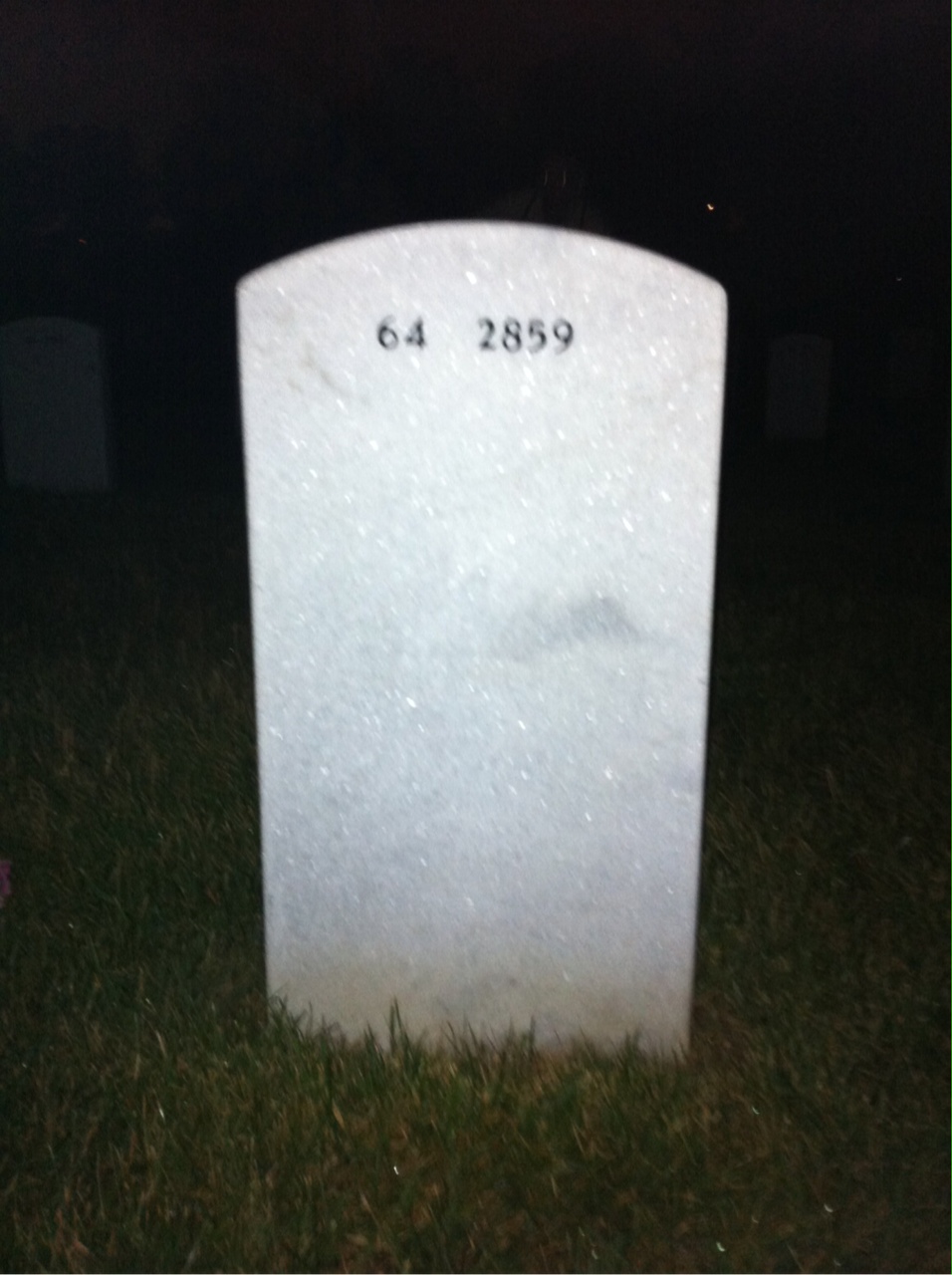 Back of headstone — William Meier