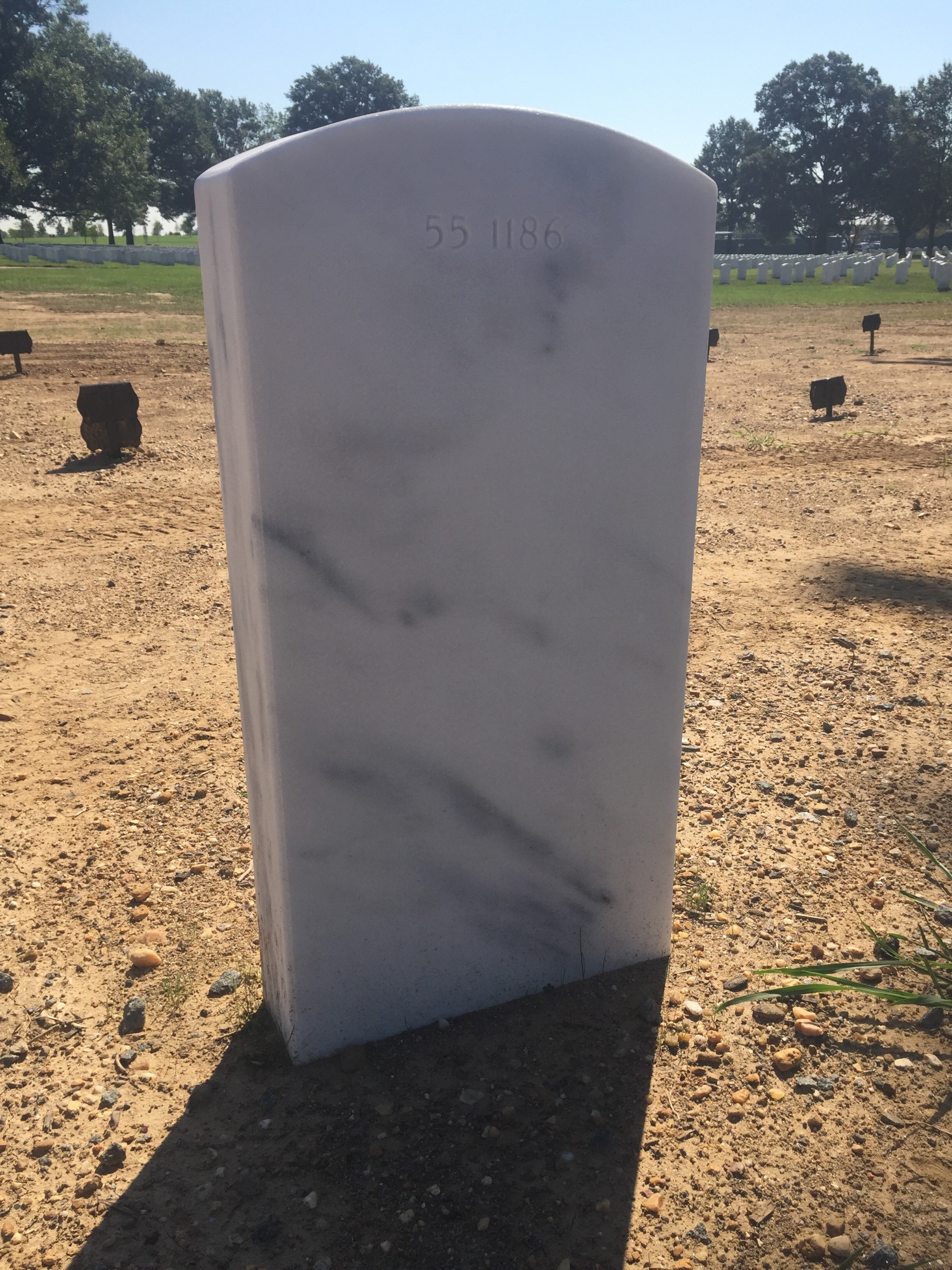 Back of headstone — Elmer Bailey