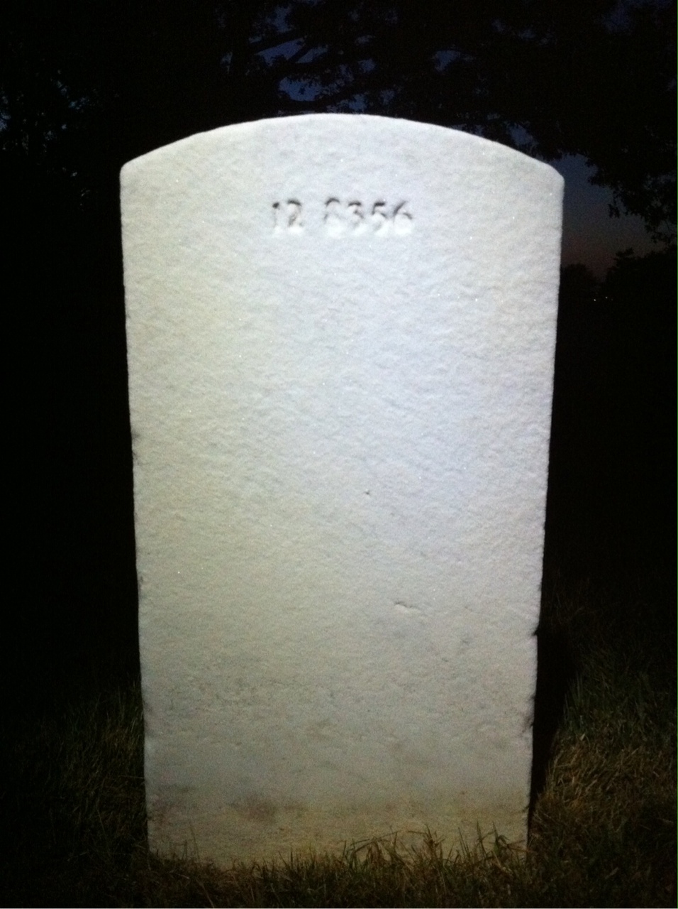 Back of headstone — Joe Anderson