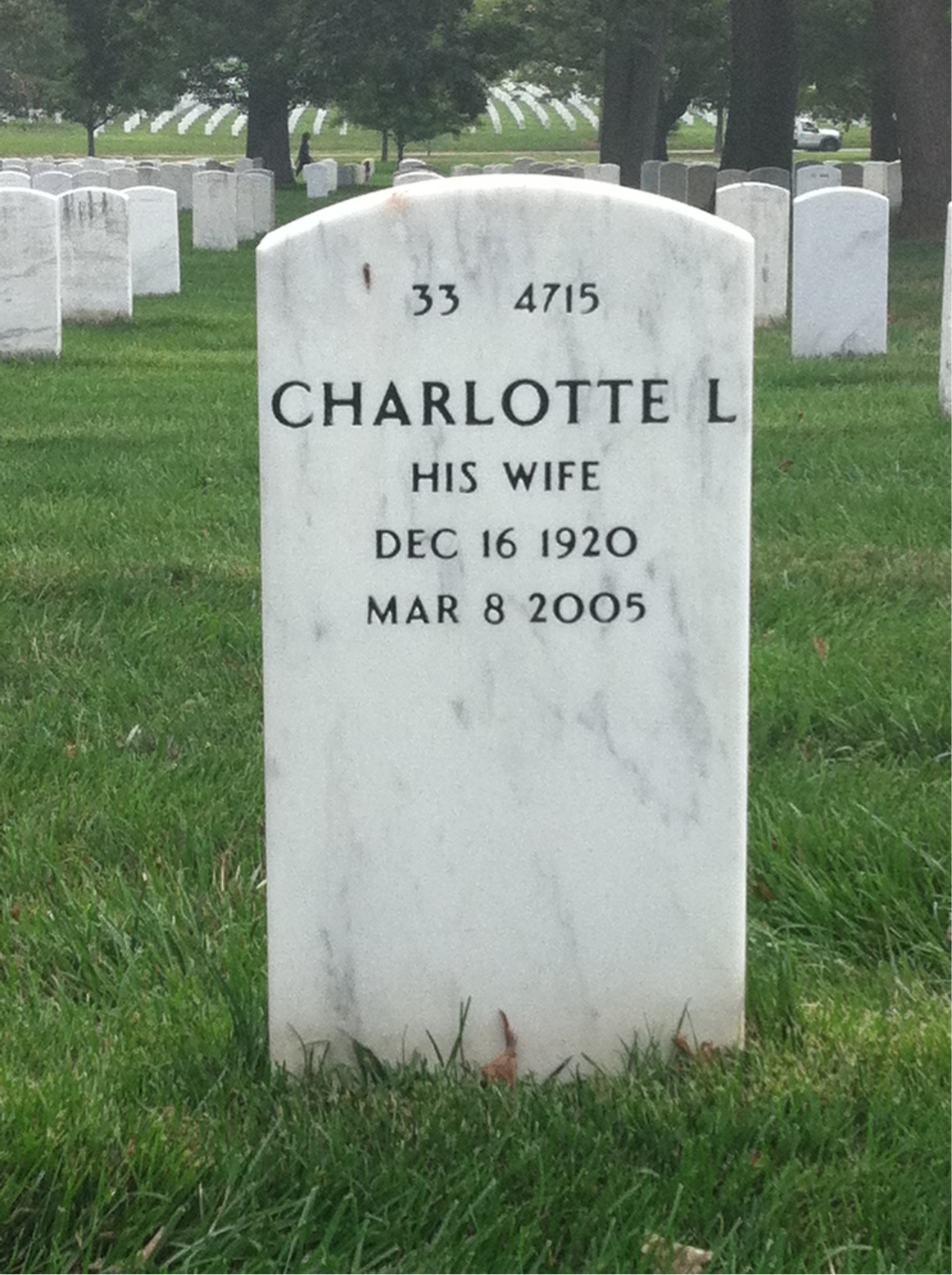 Back of headstone — Robb Gauthier