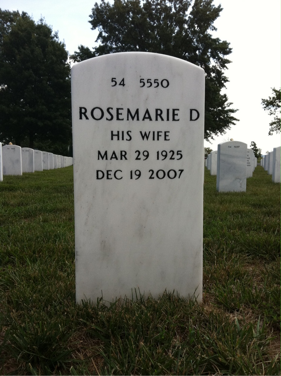 Back of headstone — Robert Zralek