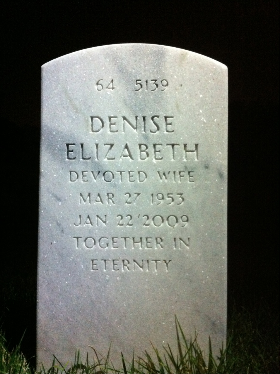 Back of headstone — John Dibease
