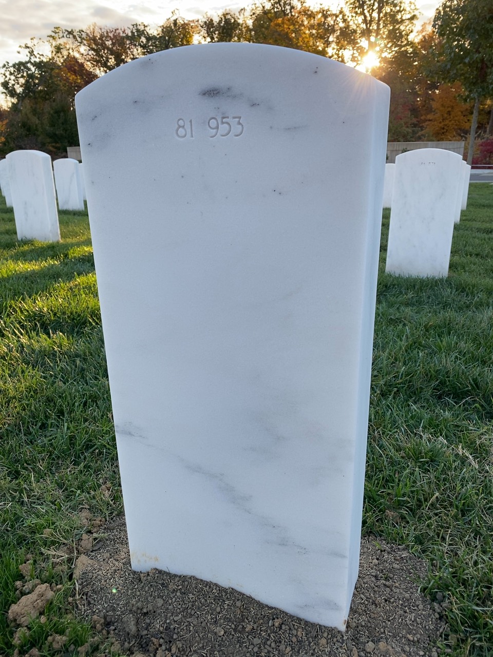 Back of headstone — Garry Augustine