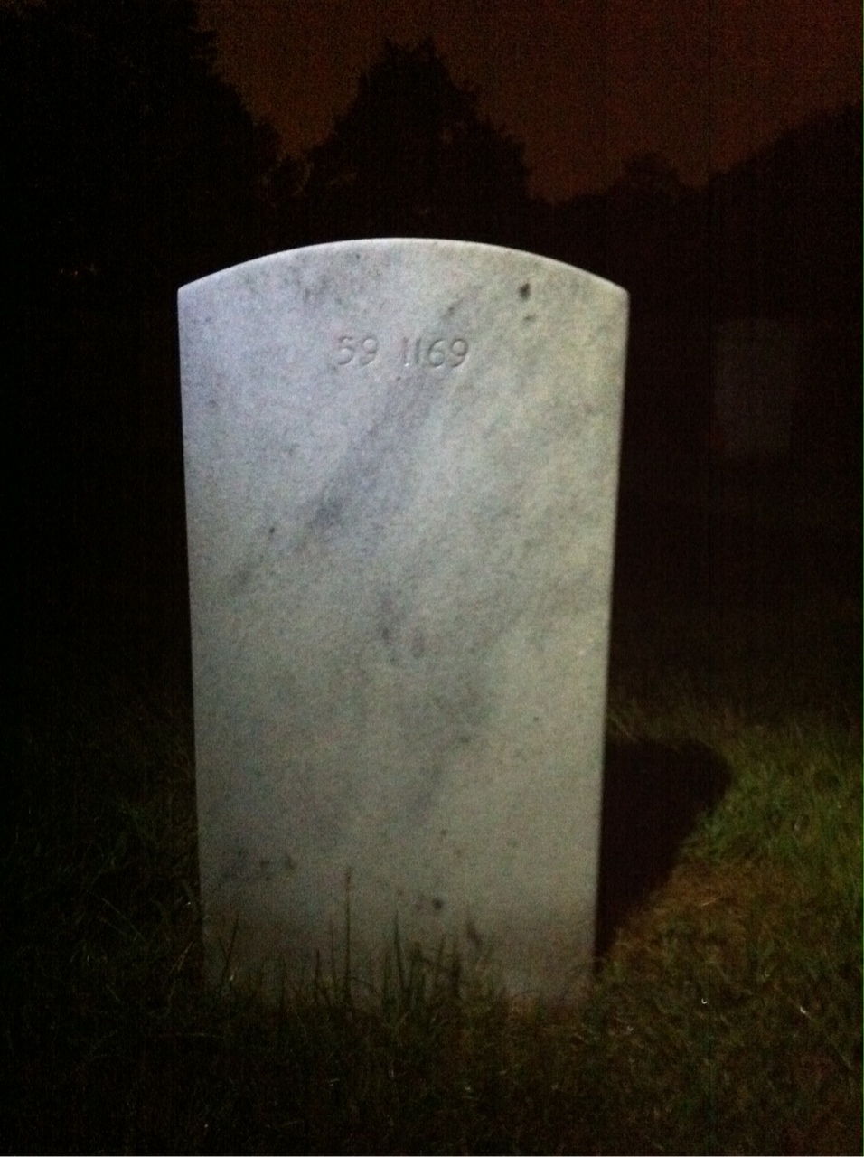 Back of headstone — Robert Collins