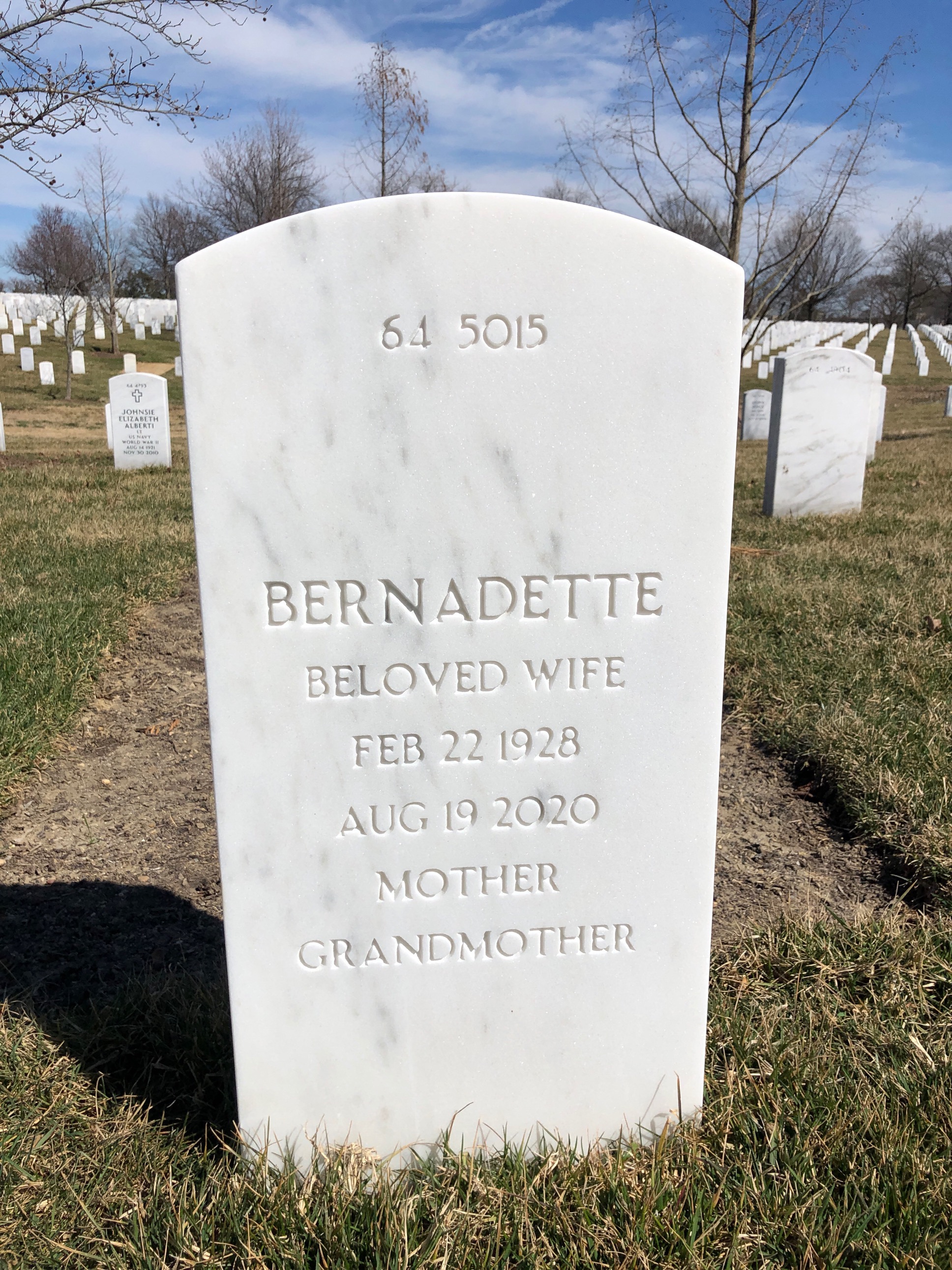 Back of headstone — Clifford Whitham