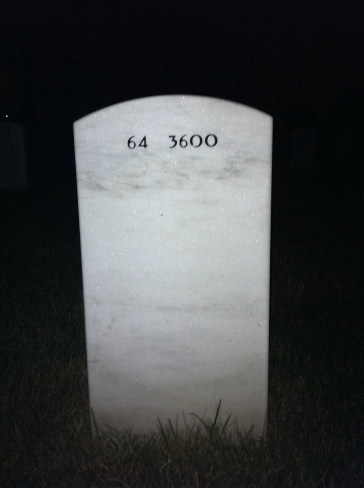 Back of headstone — Jesse Gardner