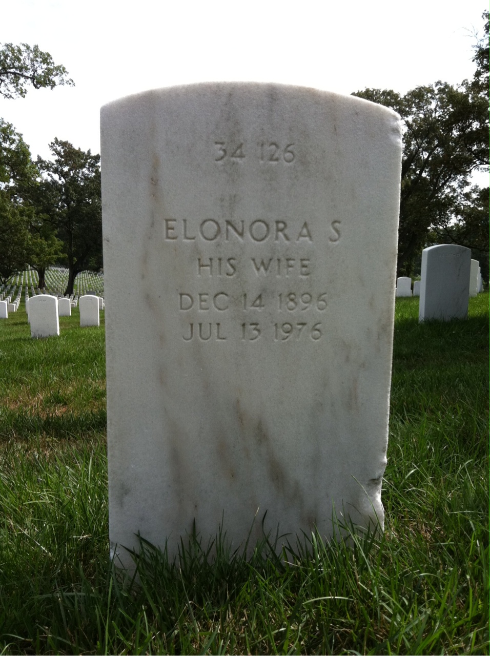 Back of headstone — William J Holliman