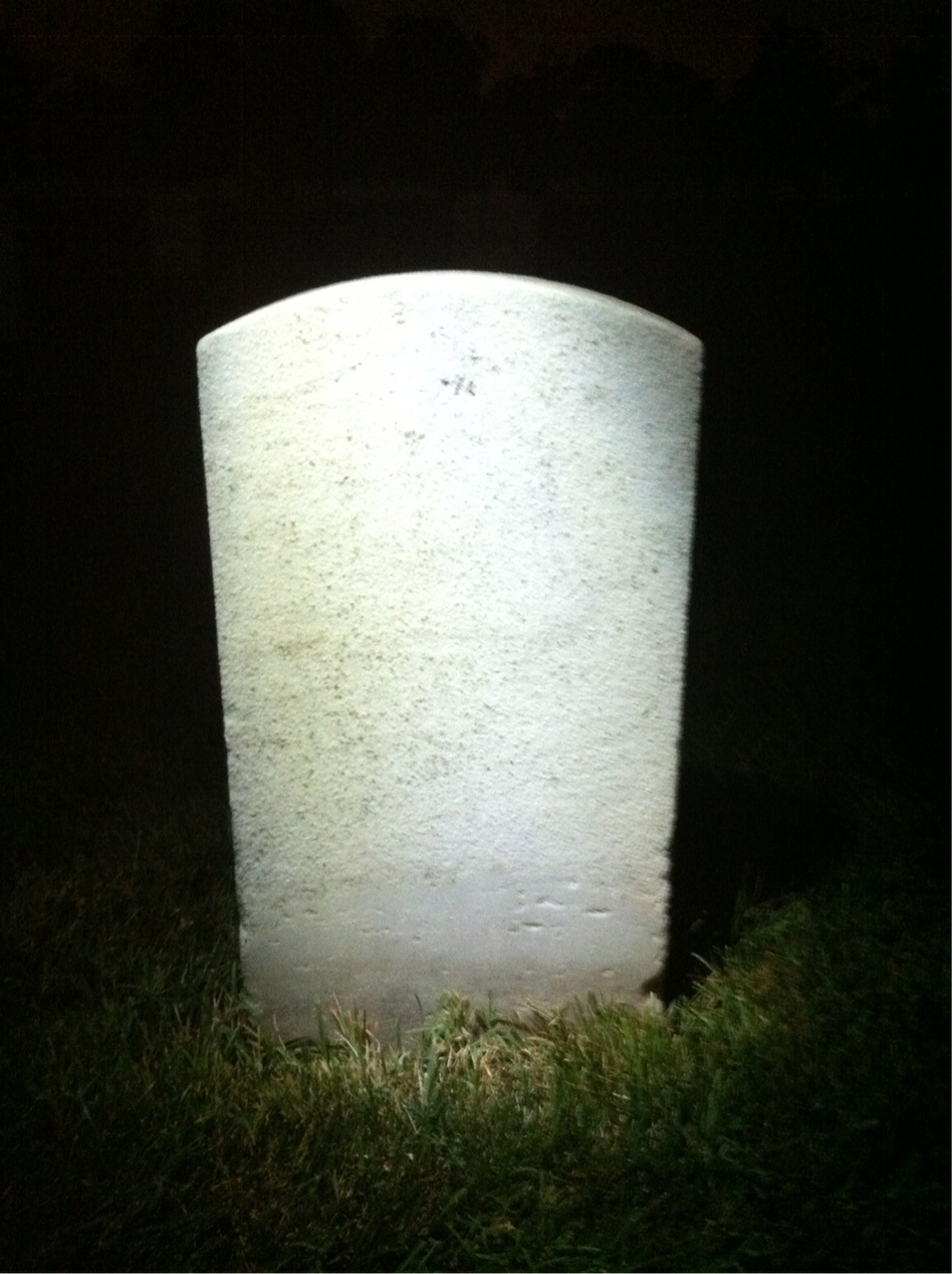 Back of headstone — Harry Baker
