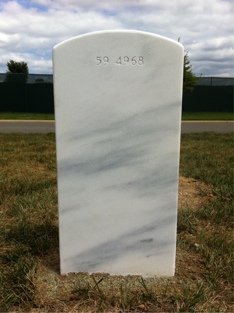 Back of headstone — David Ailes