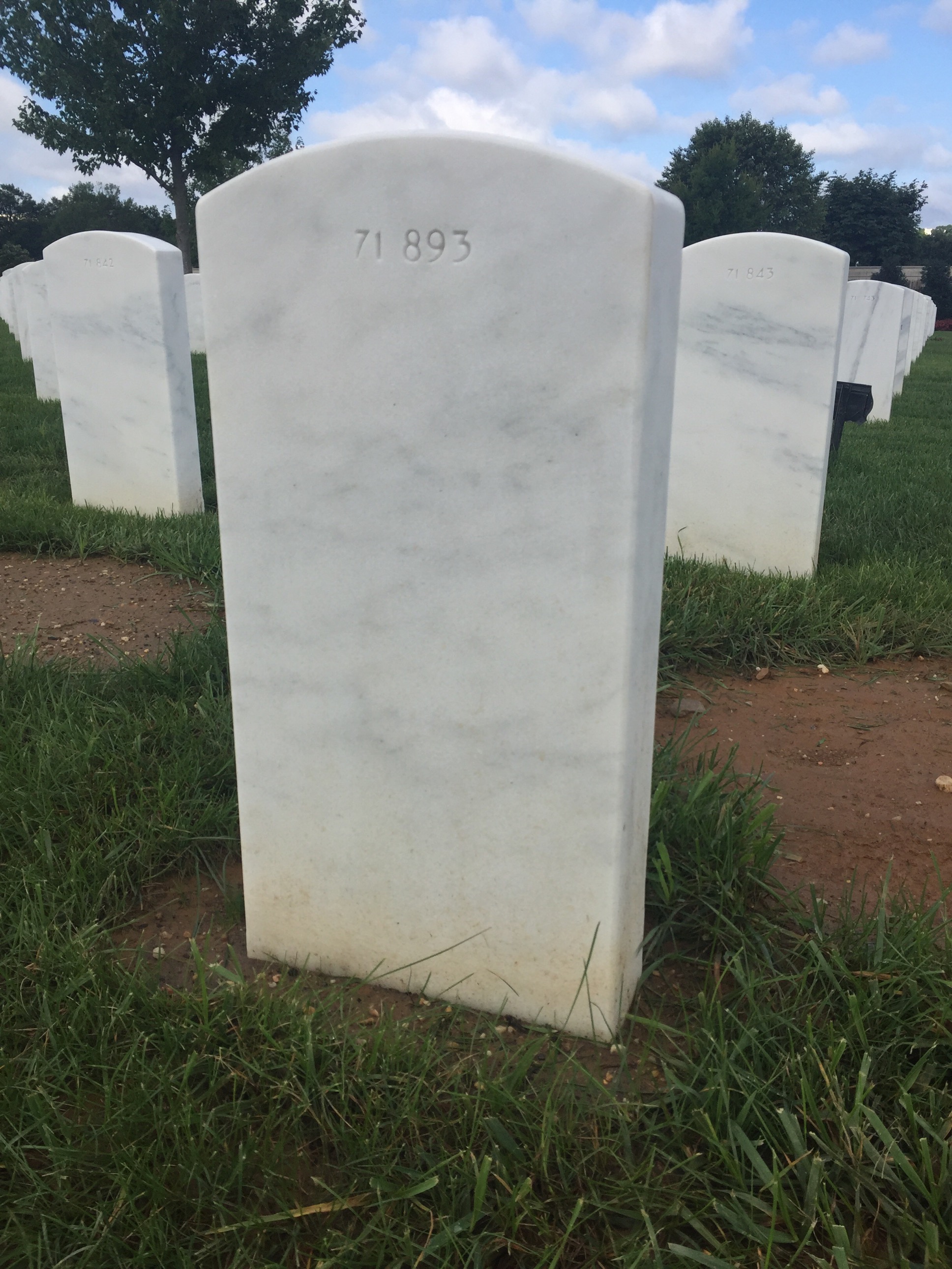 Back of headstone — Douglas Allen