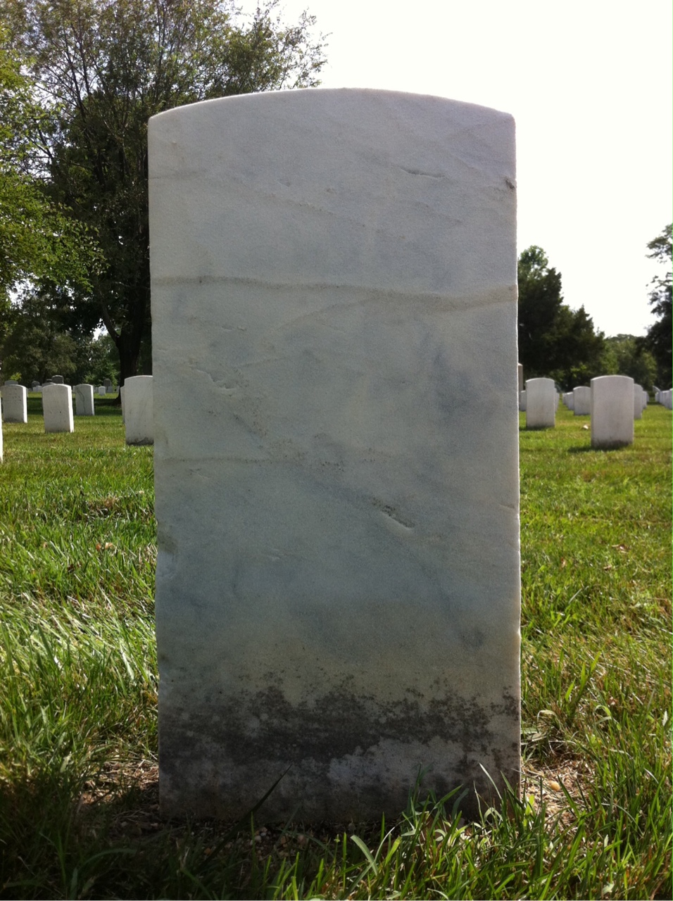 Back of headstone — James Mitchell