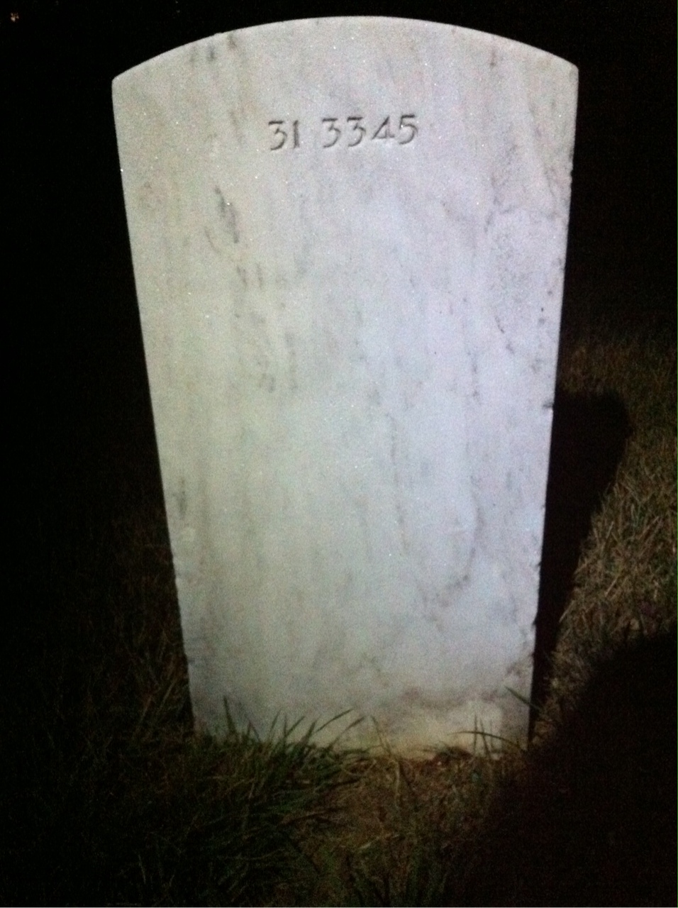 Back of headstone — Leo Adlon