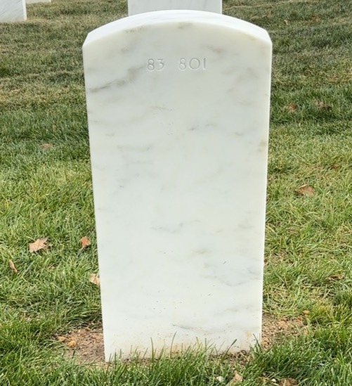 Back of headstone — James Abraham