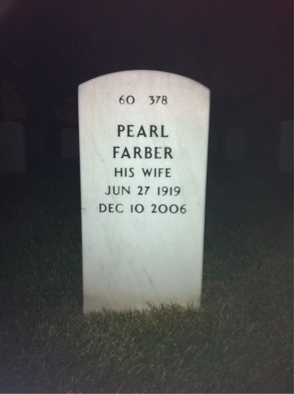 Back of headstone — Lester Stein