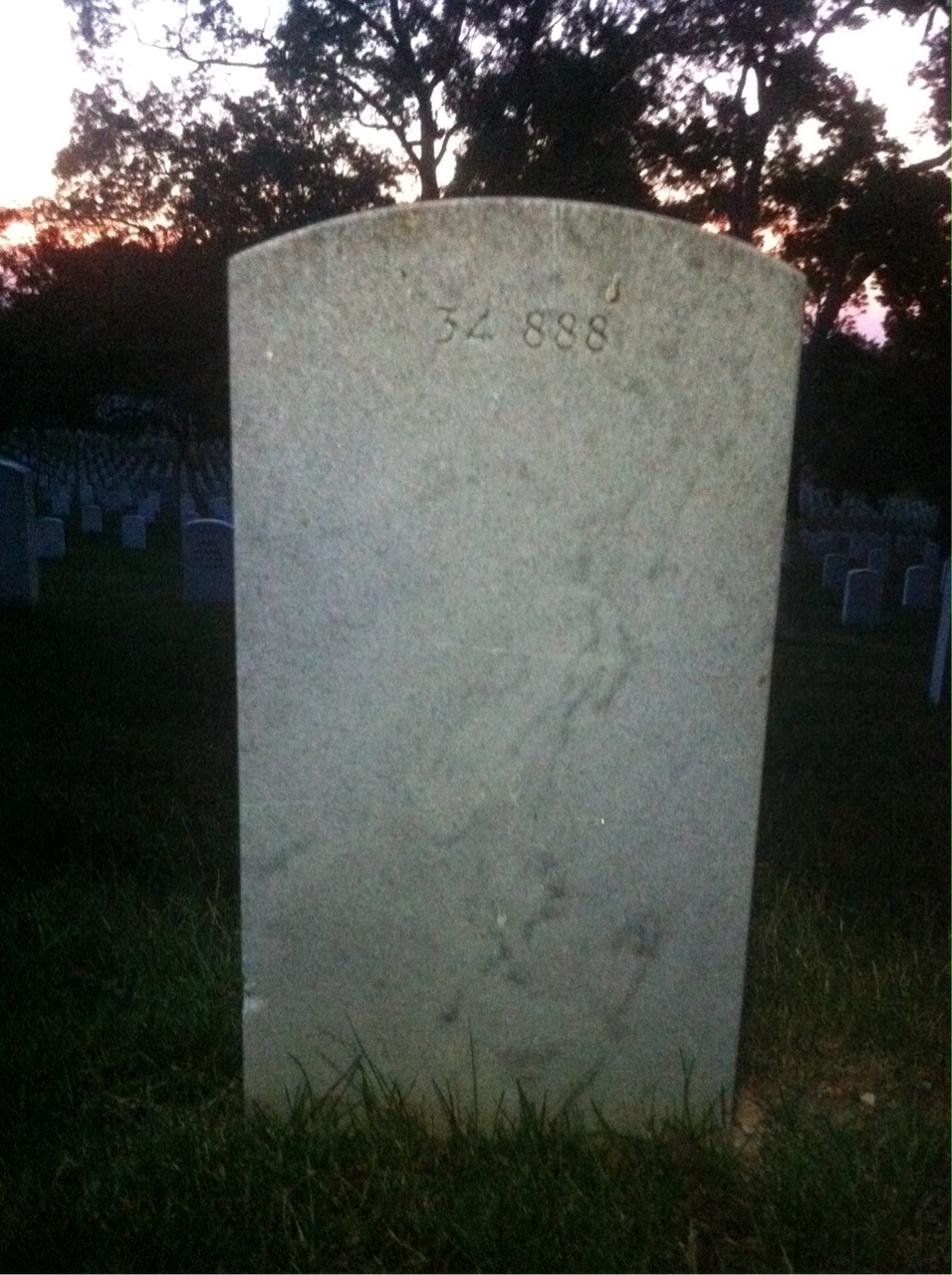 Back of headstone — Timothy Dwaynne Hopewell