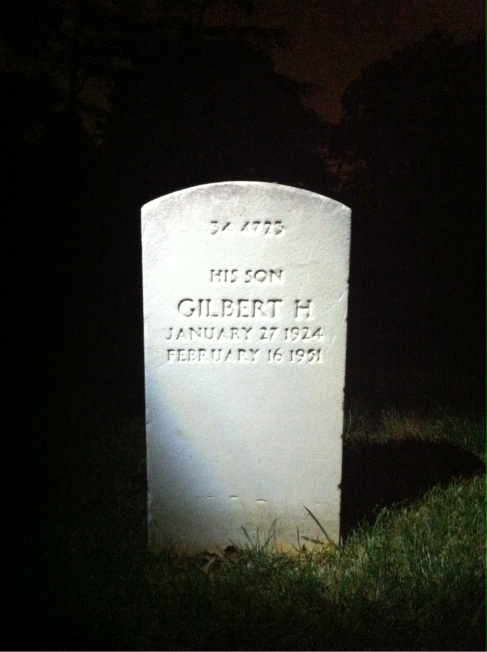 Back of headstone — Francis Awalt