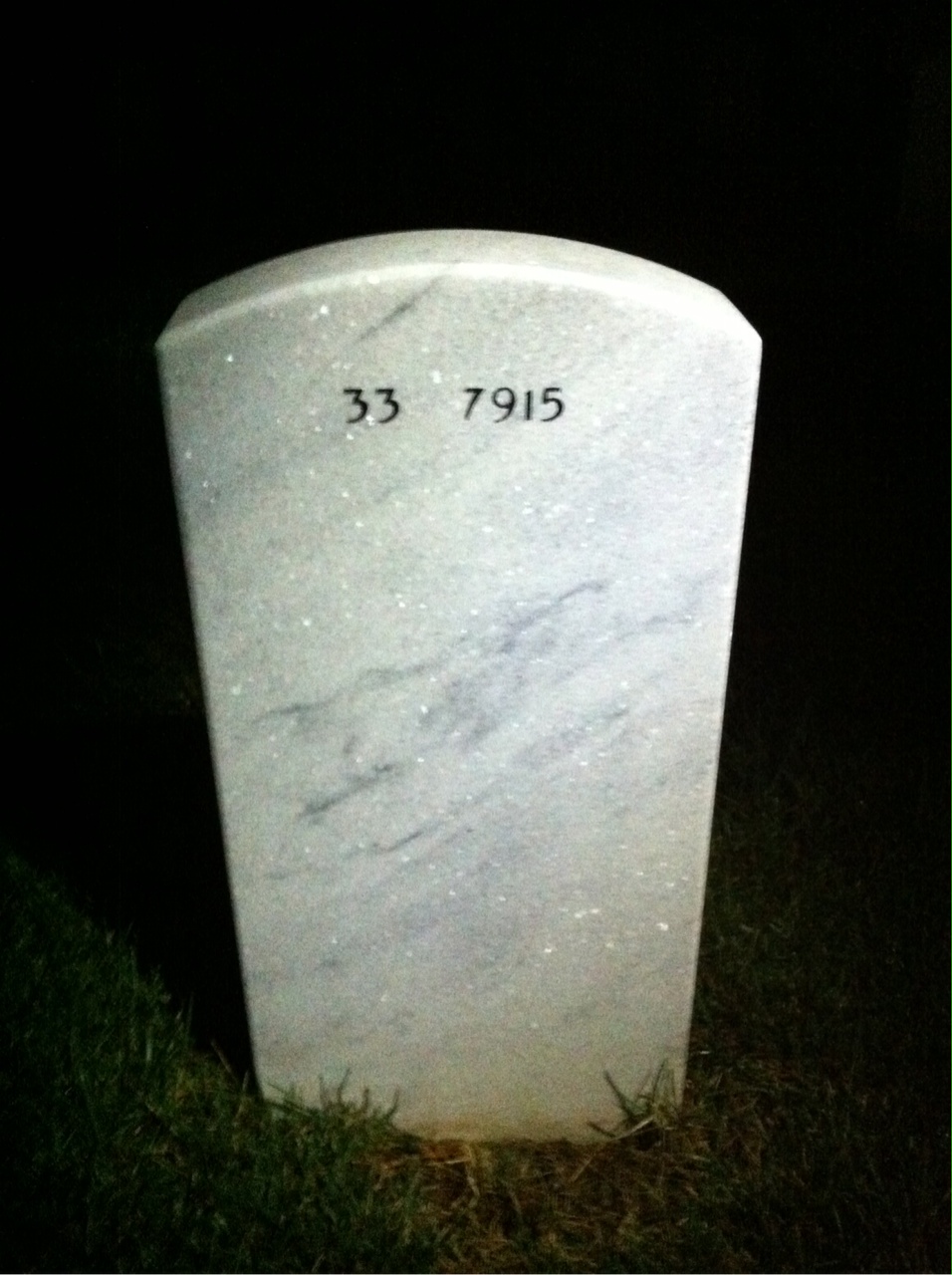 Back of headstone — Charles Downs