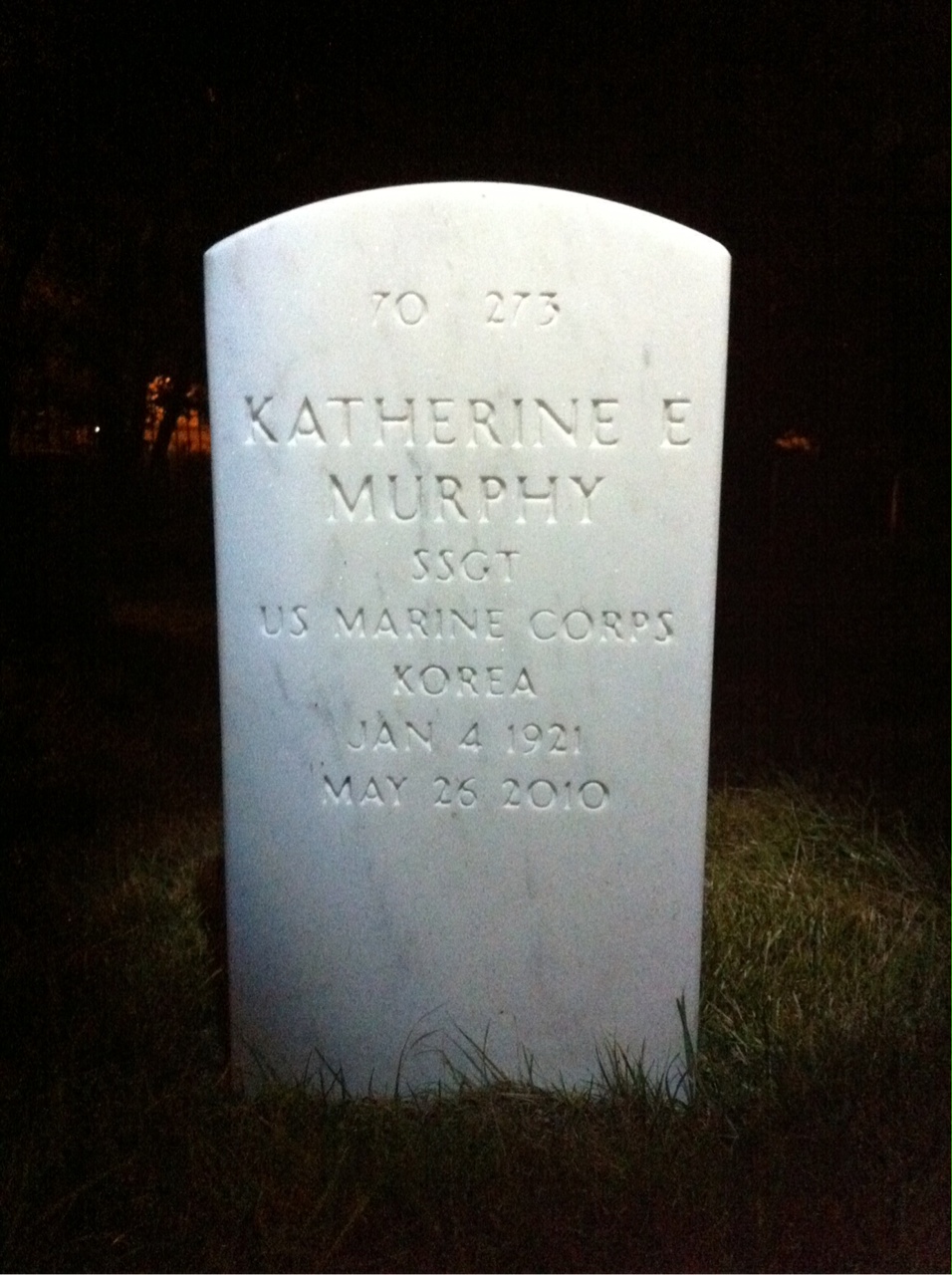Back of headstone — Richard Murphy