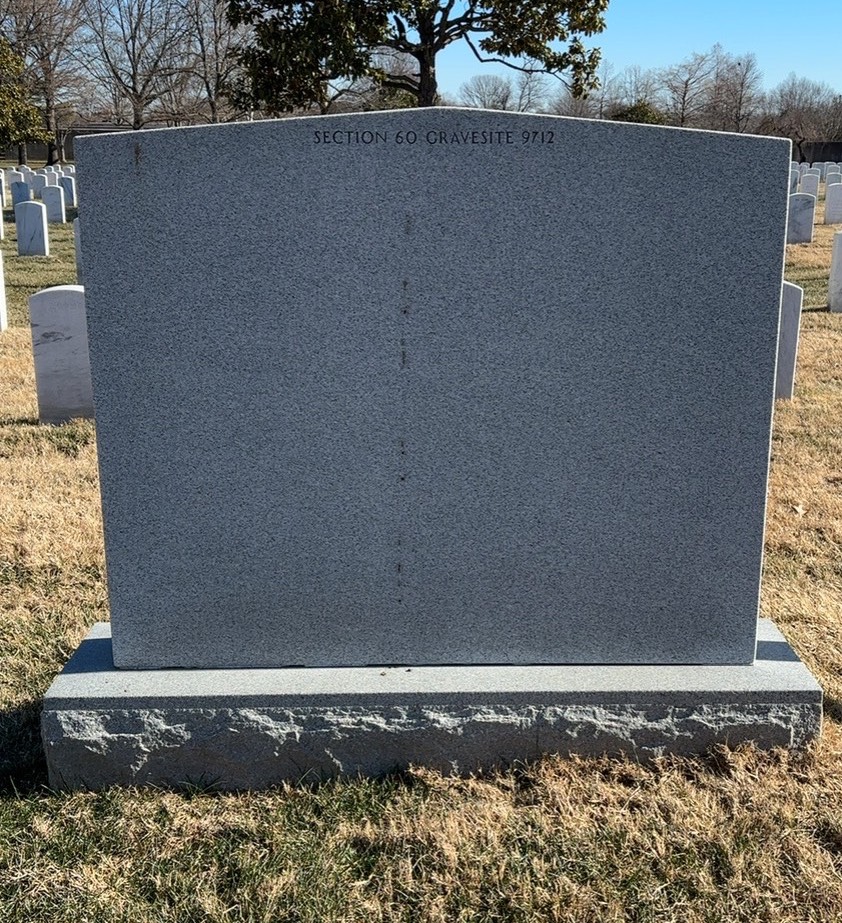 Back of headstone — Martin Murray