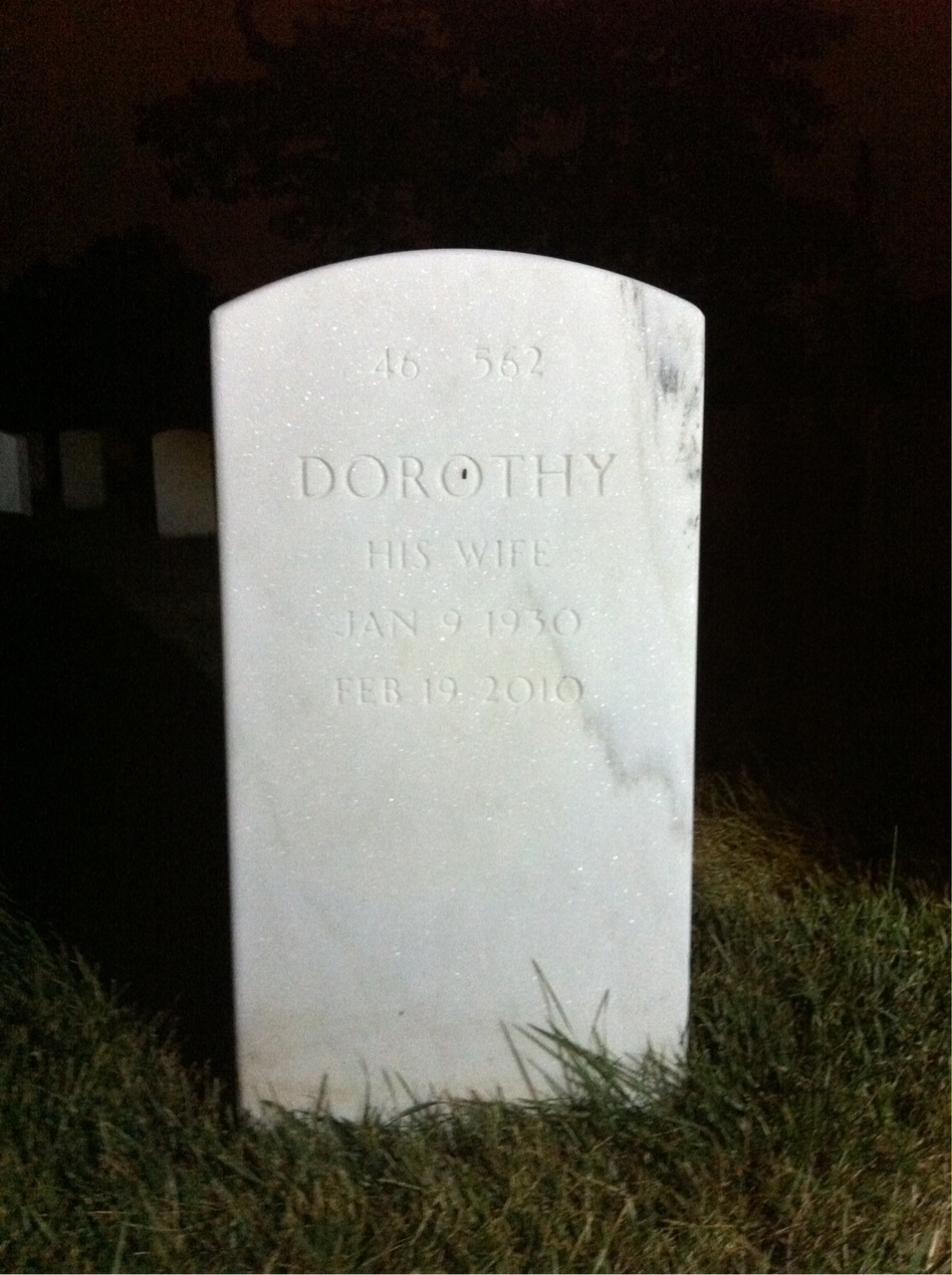Back of headstone — Richard Johnson