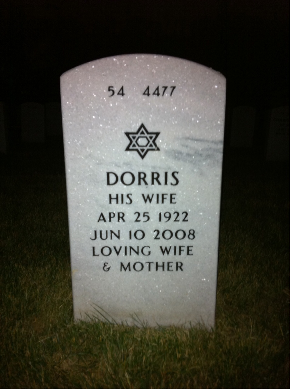 Back of headstone — Robert Fox