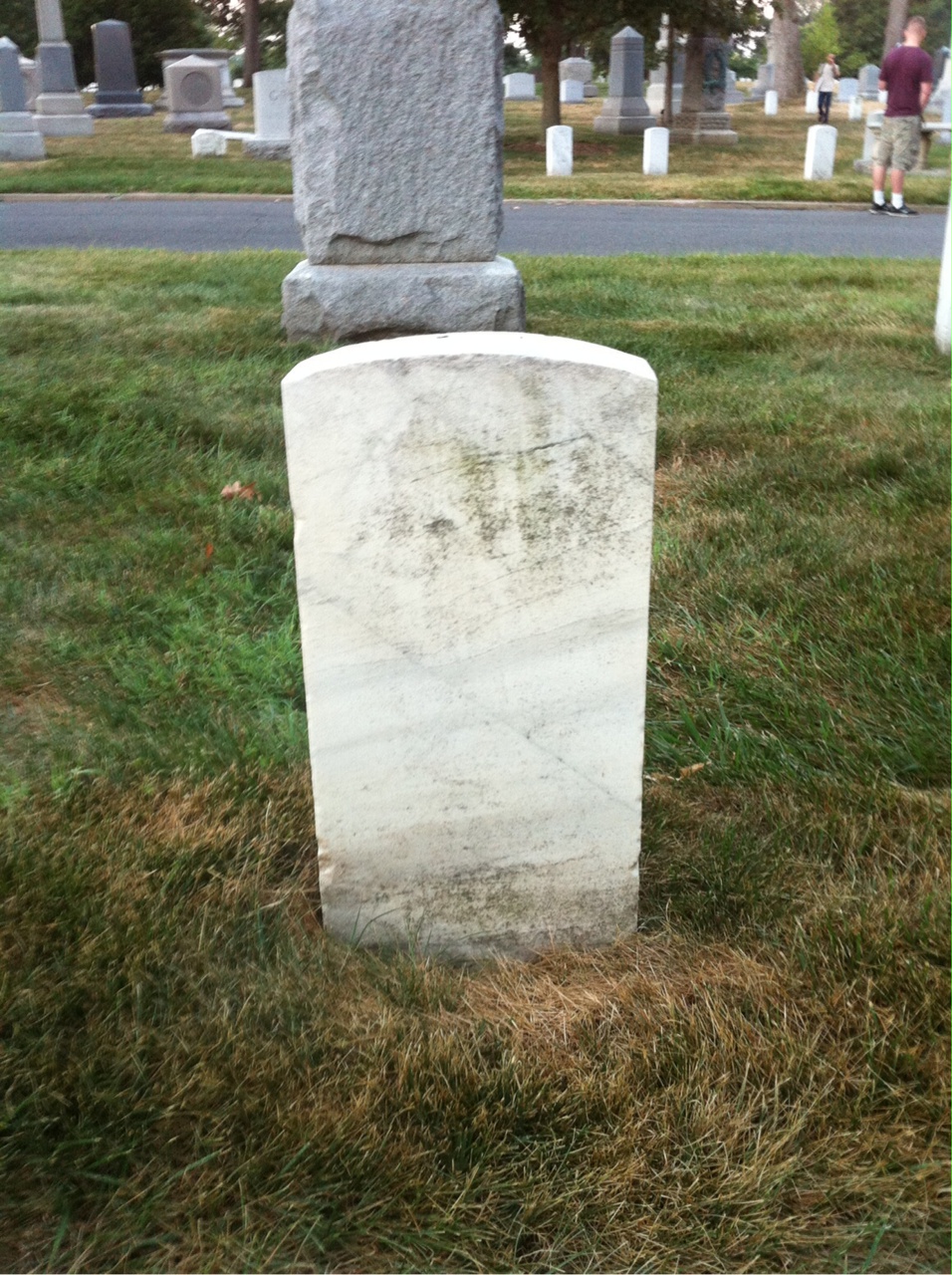 Back of headstone — Henry Myers