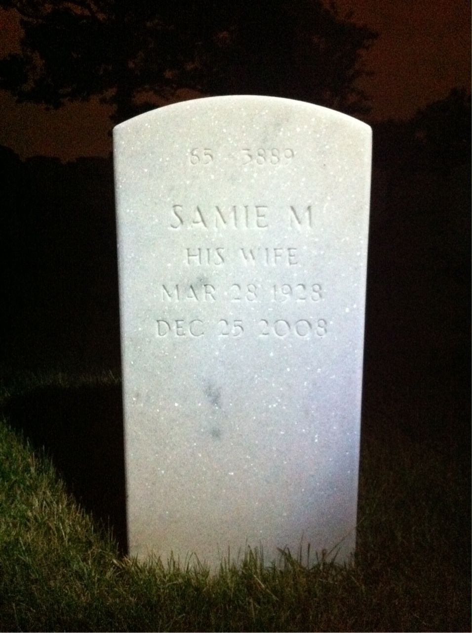 Back of headstone — Roy West