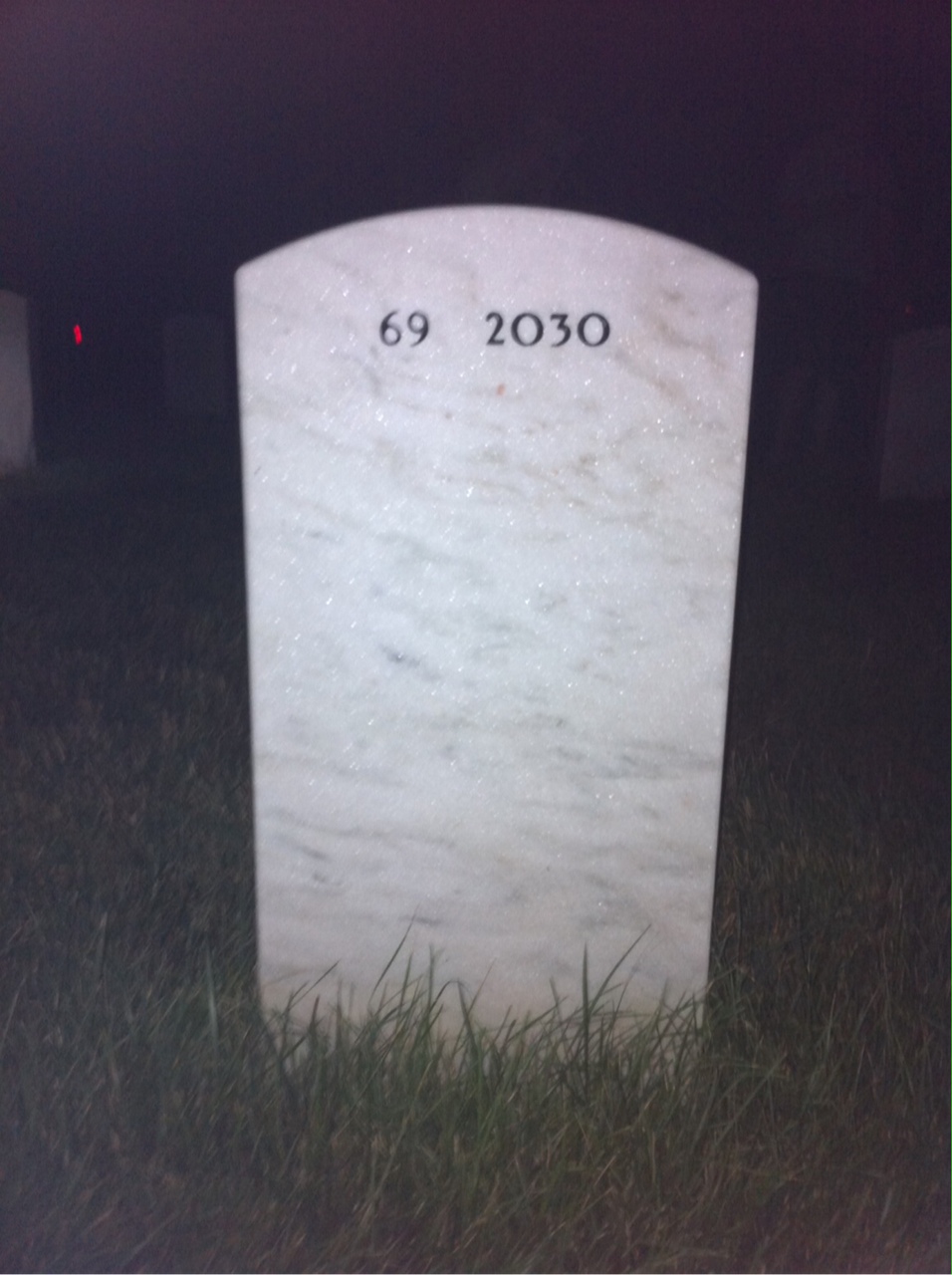 Back of headstone — James Saine