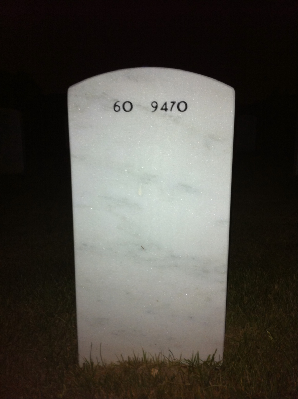 Back of headstone — Michael Joseph Blanchette