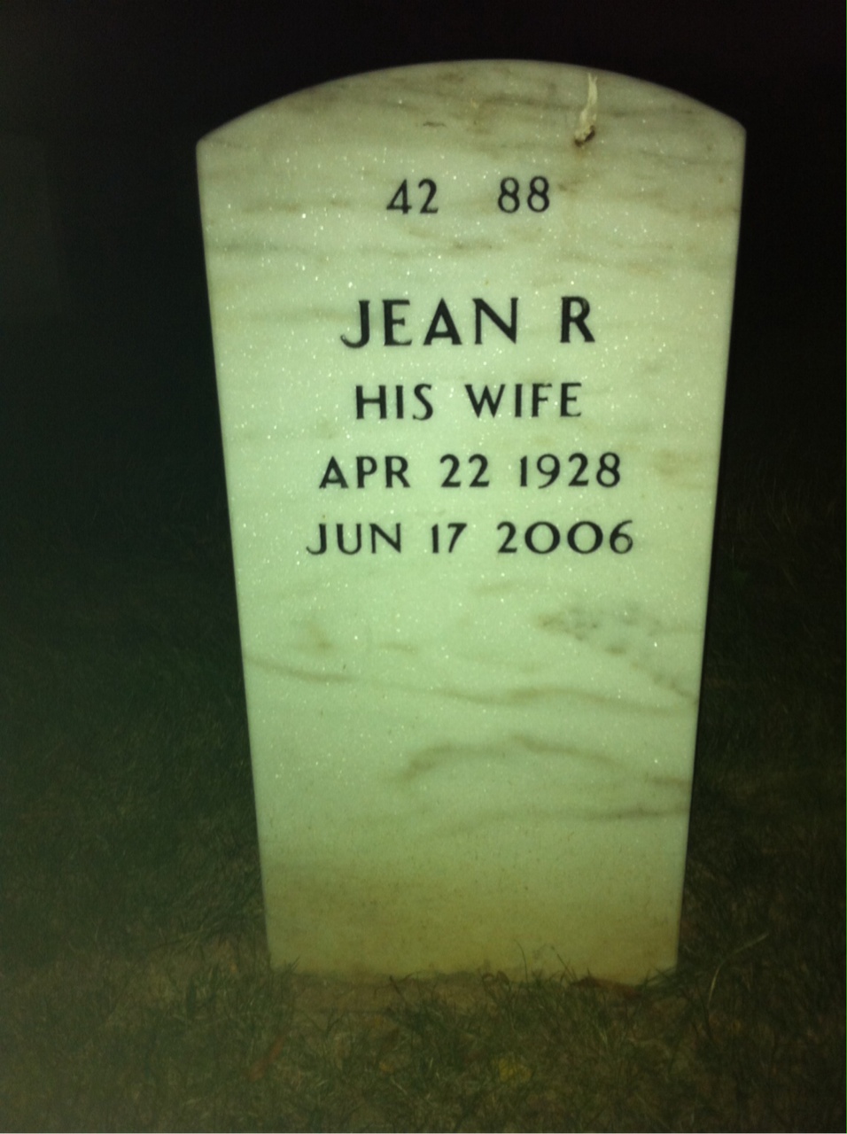 Back of headstone — Thomas Barnes