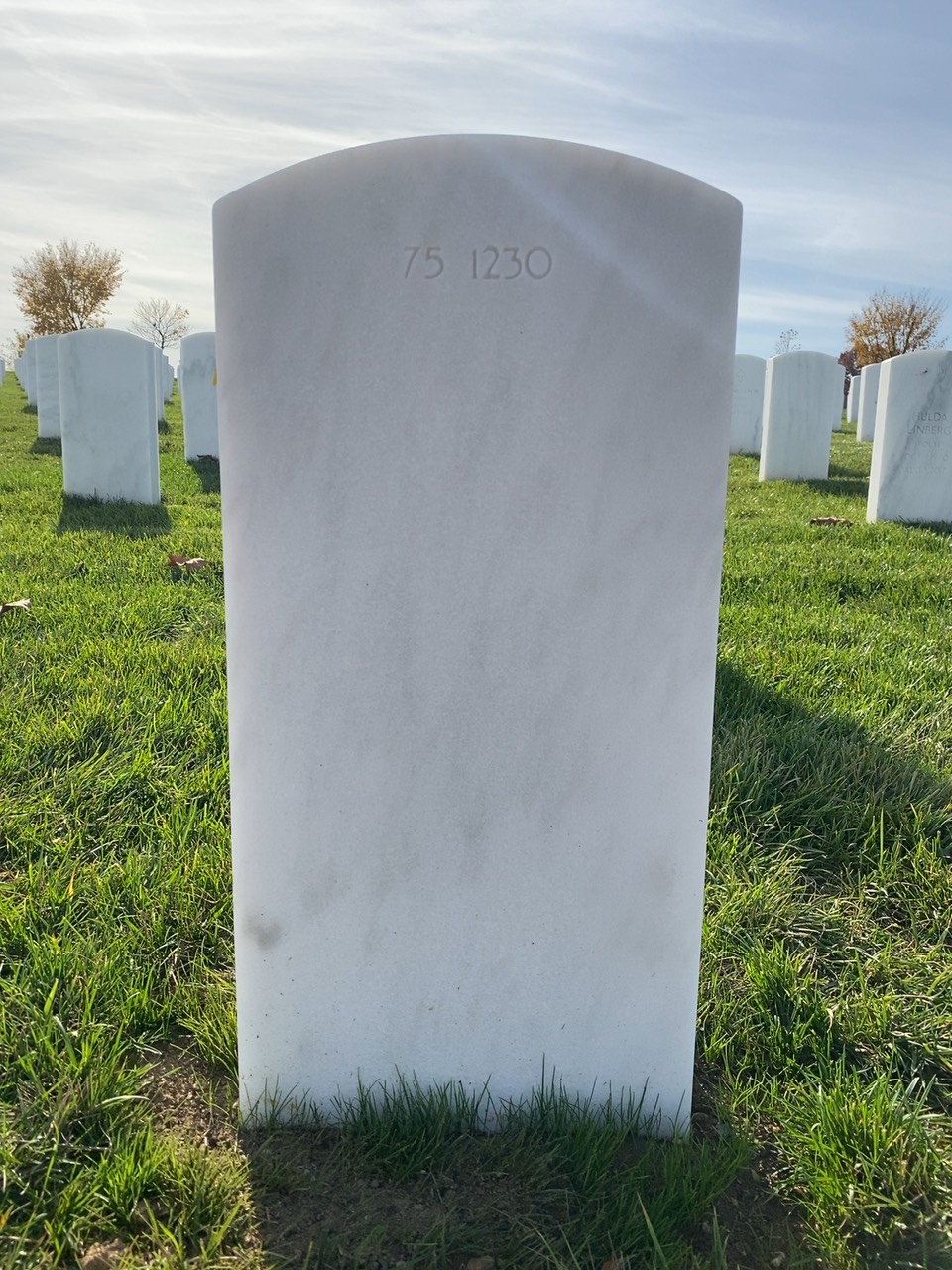 Back of headstone — Alfred Gary Scipio