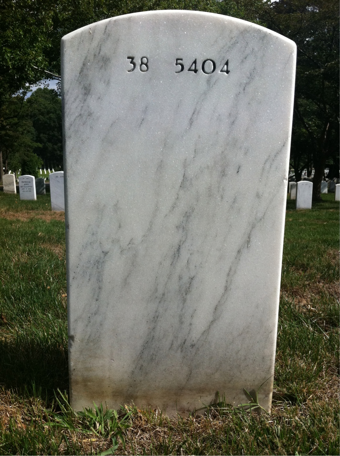 Back of headstone — William Lowell Dyke