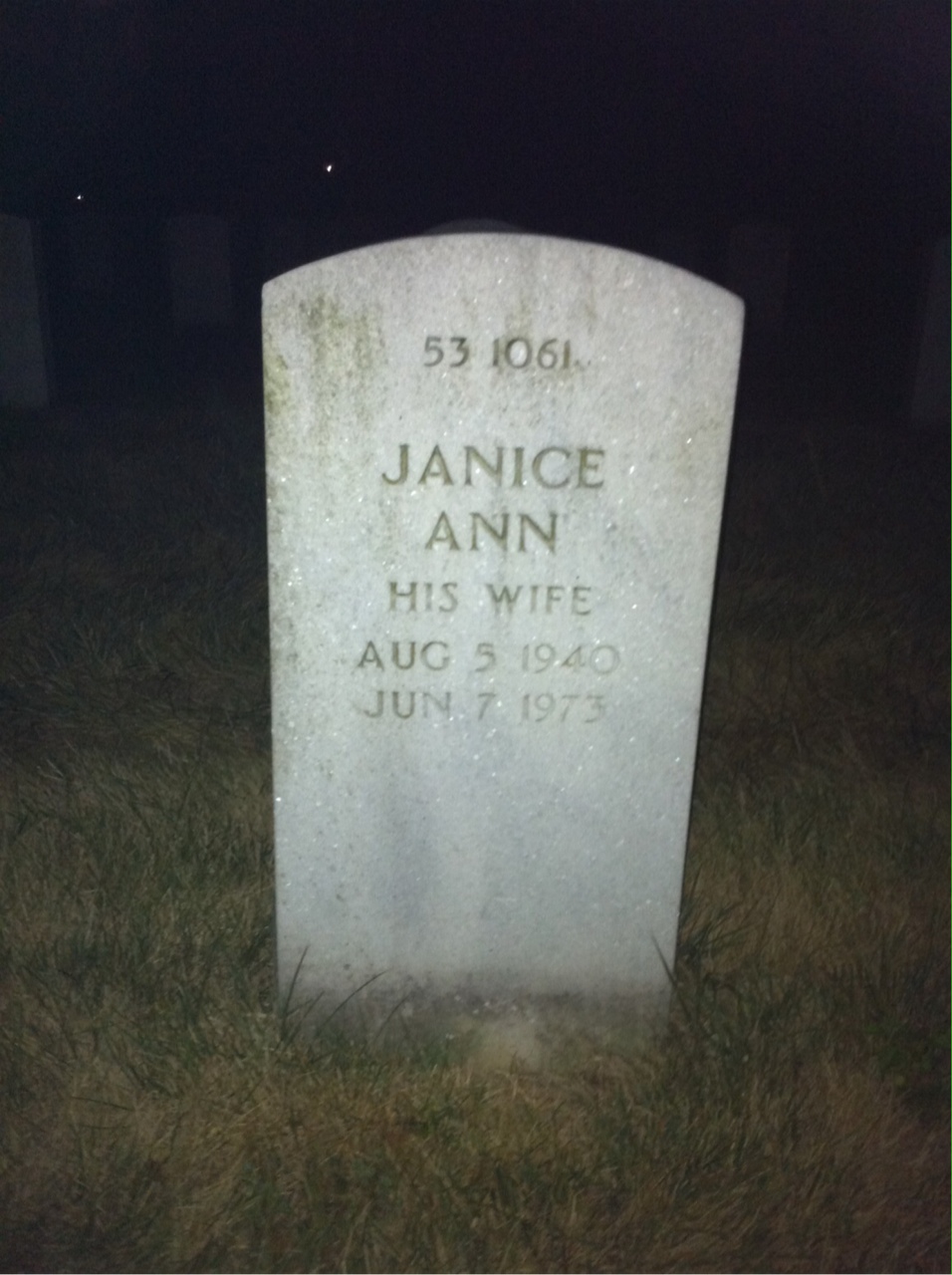 Back of headstone — Charles Franklin Burrows