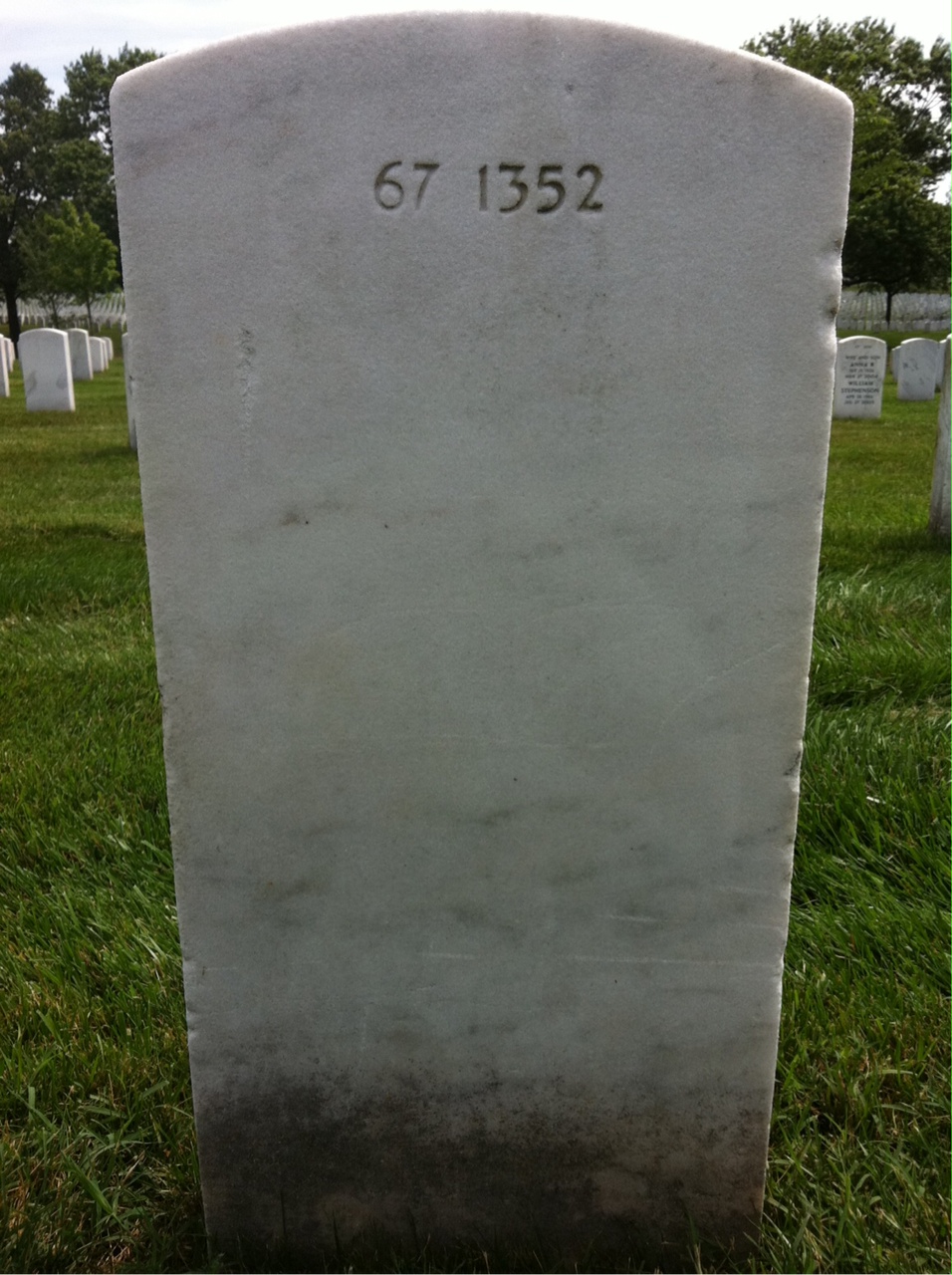 Back of headstone — John Atkinson