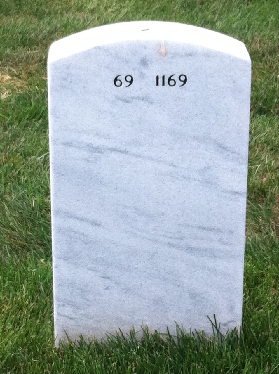 Back of headstone — A Muller