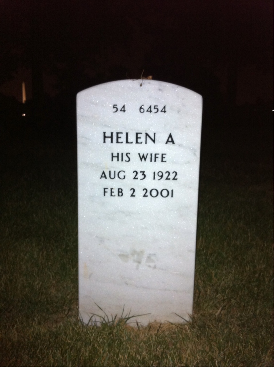 Back of headstone — Russell Gjerset