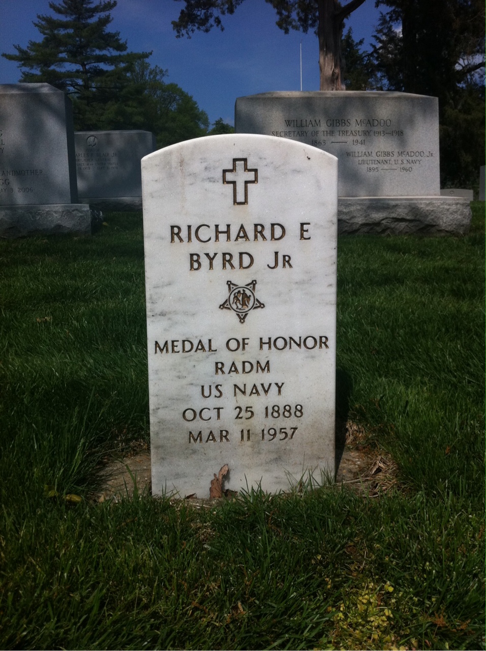 Headstone of Richard E. Byrd,