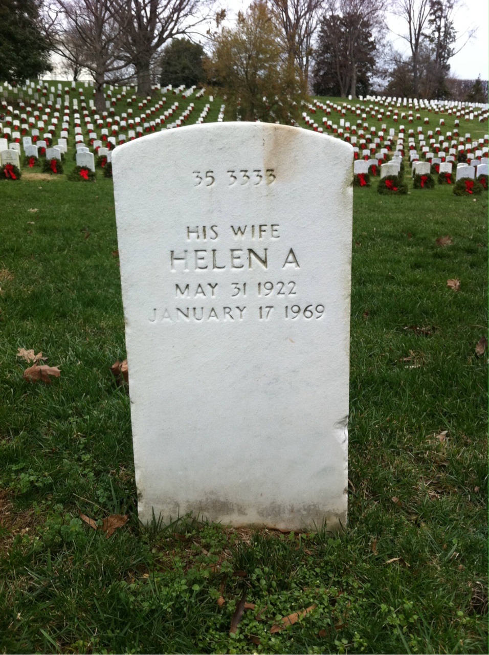 Back of headstone — Leo Murphy