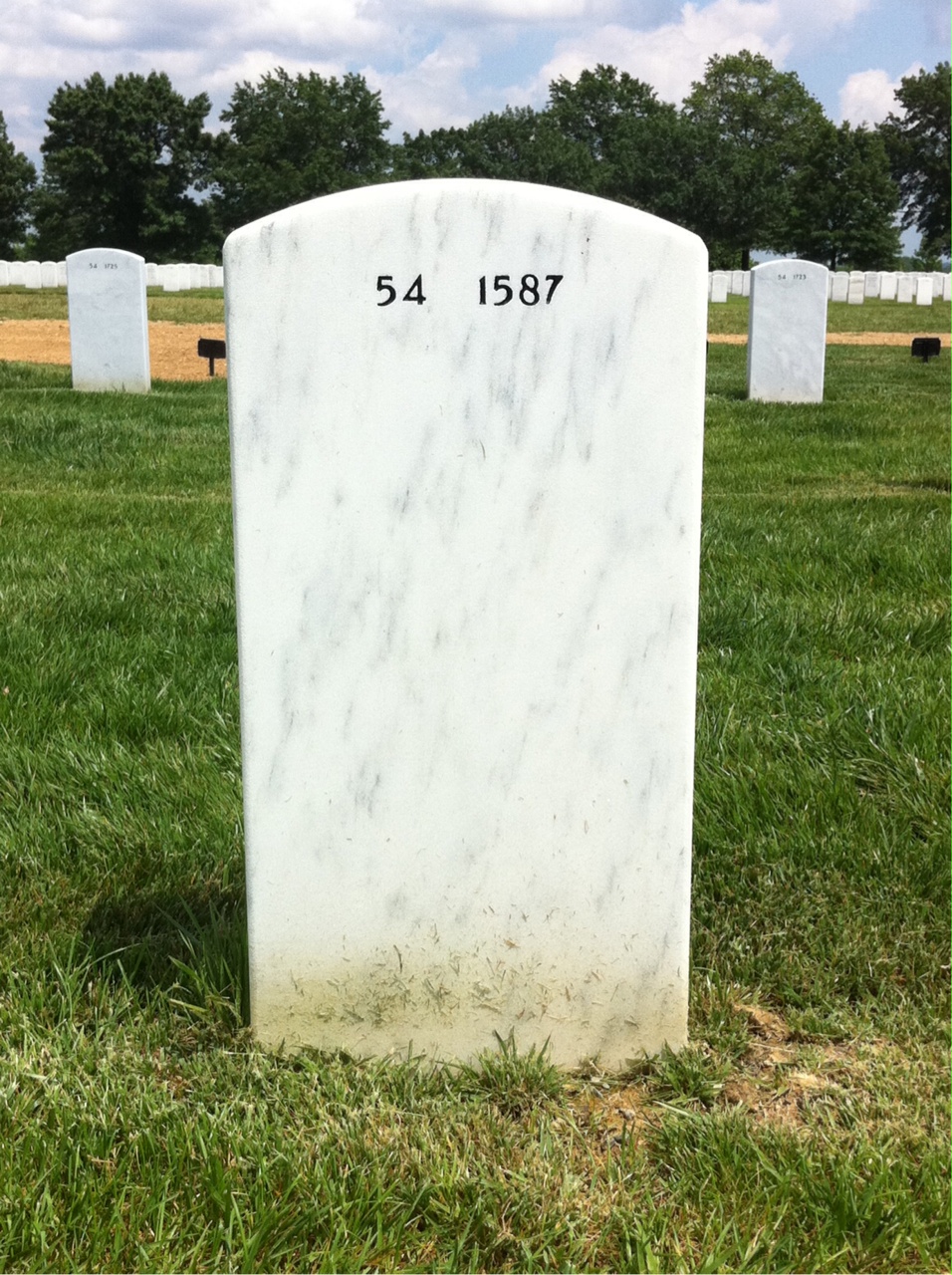 Back of headstone — William Glenn Norman