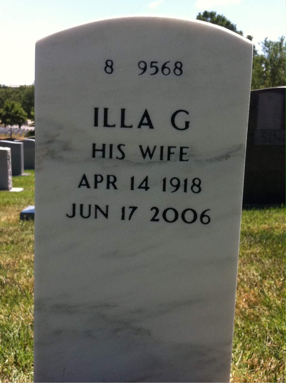Back of headstone — James Moore