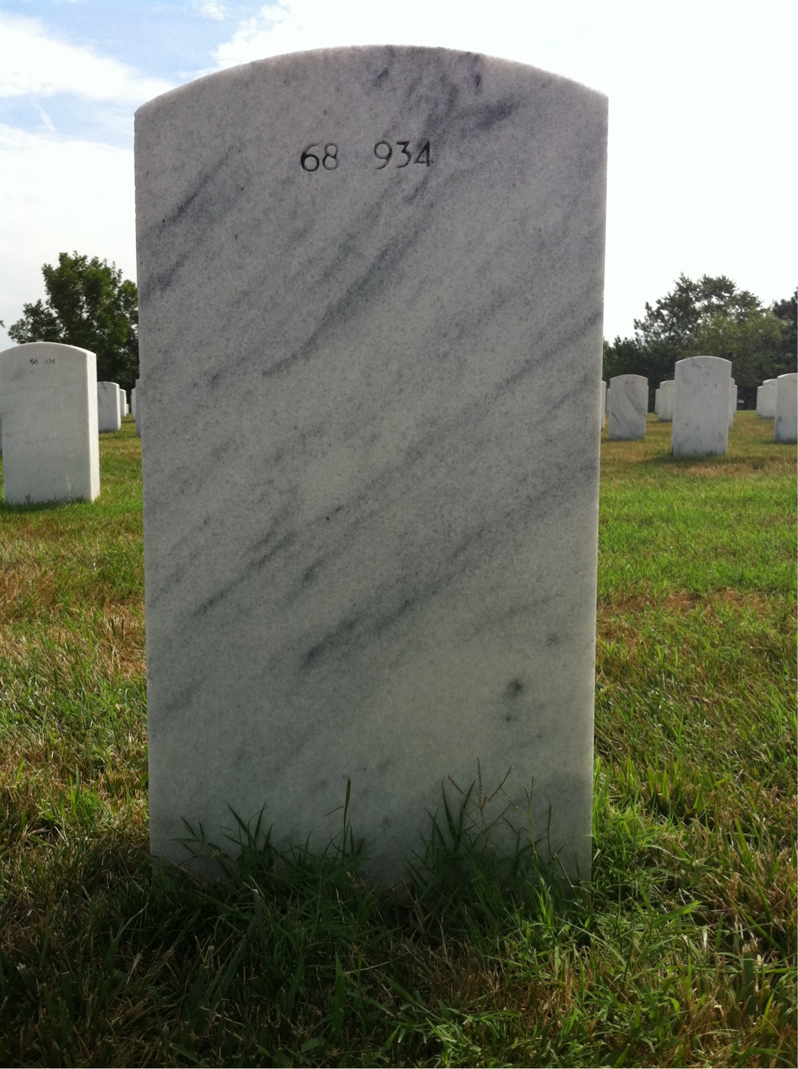 Back of headstone — Timothy G Romick