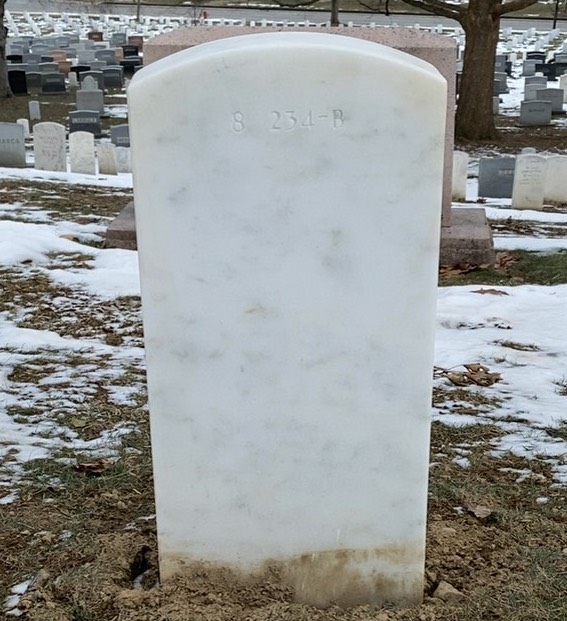 Back of headstone — Wayne Miller