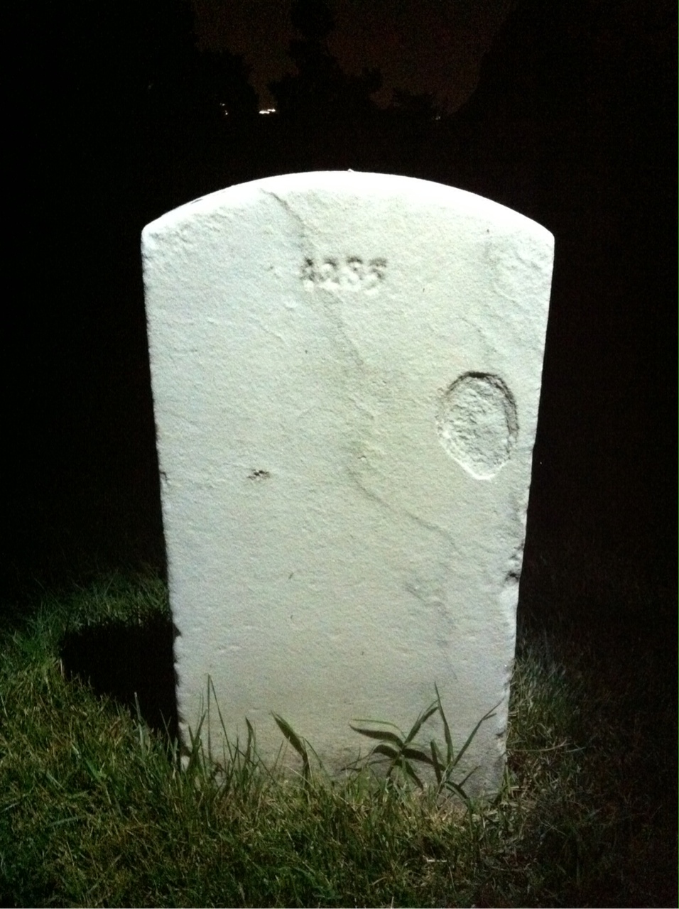 Back of headstone — Charles Mills