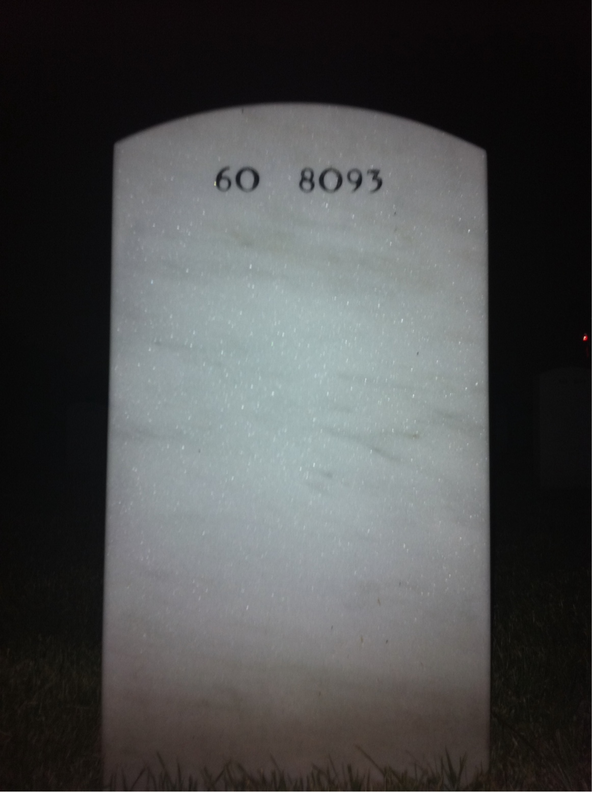 Back of headstone — Francis Obaji